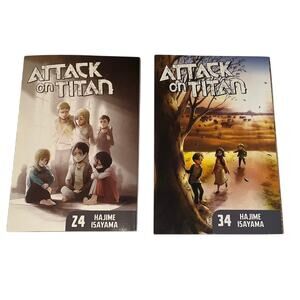 Attack on Titan by Hajime Isayama VOL. 24 & 34  - Kodansha Comics NEW